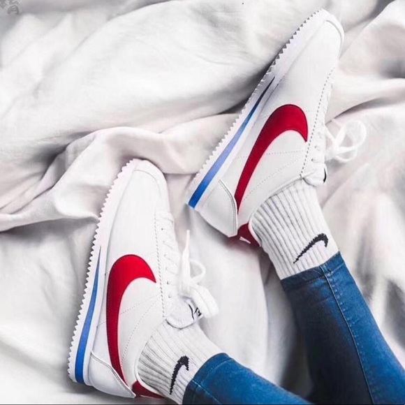 Nike Cortez Basic SL GS shoes white red blue Nike Cortez Basic SL GS shoes white red blue